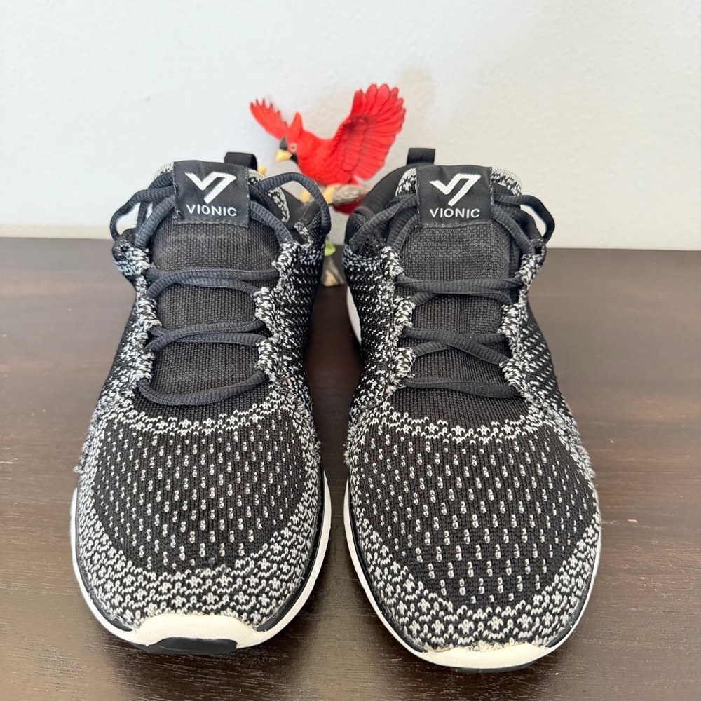 Vionic Womens Sierra Sneaker Size 9.5 Black Mesh Athletic Walking Shoe Comfy Low - Picture 2 of 8